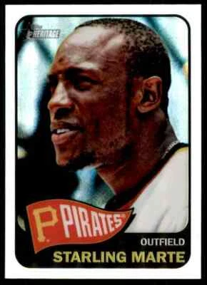 2014 Topps Heritage Chrome Refractor Starling Marte /565 Pirates #205 10=Fs - Image 1 of 2