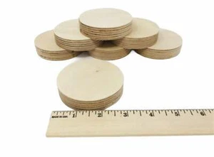 10- 3" x 3/4" Thick Wood Circle Cutouts Wooden Circles Blank Circles Unfinished - Picture 1 of 10