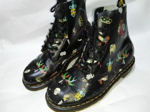 Dr. Martens 1460 Pascal Skull Tattoo Louie Boots UK 8 EU 42 US 9 Paul Rodgers - Bild 1 von 24
