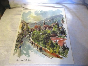 DRUCK 70er JAHRE / AQUARELL VON HEINER DEEGE : BAD DÜRKHEIM / PFALZ - Bild 1 von 1
