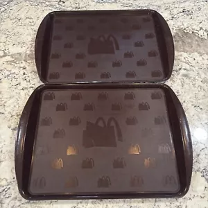Zwei Vintage McDonald’s gebrauchte braune Serviertabletts Happy Meal Ronald McDonald - Bild 1 von 11