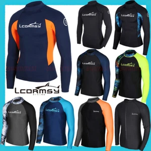 2023 HOMBRE PROTECTOR CONTRA ERUPCIONES MANGA LARGA SURF TOP DE BAÑO CAMISAS DEPORTES ACUÁTICOS TRAJES DE NEOPRENO - Imagen 1 de 27