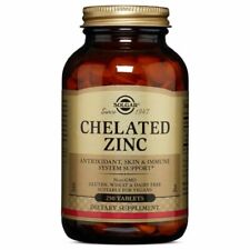 Solgar Chelated Zinc 22 mg Mineral Supplement Tablets - 250 Tablets