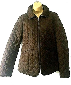 Tommy Hilfiger Jacke S gesteppter Puffer diamantbrauner Reißverschlusskragen Scheune Ski Damen - Bild 1 von 12