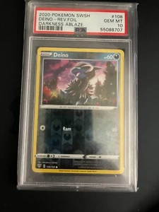 2016 Pokemon Darkness Ablaze Deino Reverse Holo #108 PSA 10 Gem Mint - Bild 1 von 1