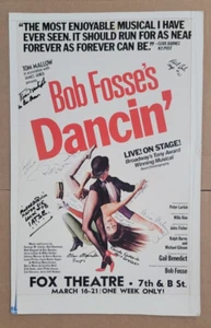 Bob Fosse's Dancin' 1982 13 firmas de equipo de reparto Fox Theater San Diego #V4 - Imagen 1 de 4
