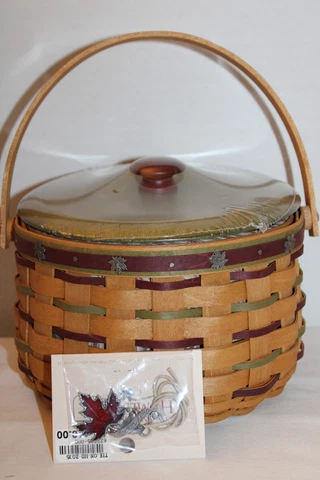 LONGABERGER  2005 HERITAGE DAYS BASKET,  LID, NEW TIE, FABRIC, PROTECTOR, SIGNED Cover