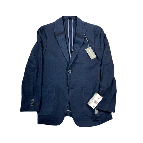 Cappotto sportivo Michael Kors Kimble uomo 36R 36 blu navy vestibilità moderna $295
