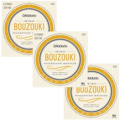D'Addario Irish Bouzouki Strings 3 Sets EJ81 GDAD tuning - Image 1 of 4