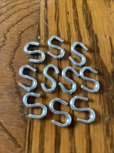 Chrome S Hooks  3/4” Long  x 1/2” Wide x 1/8” Thick  Qty-10 Made In USA FreeShip - Picture 1 of 12