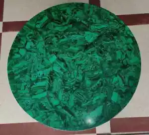 Malachite End Table Inlay – Stone Art Slabs for Elegant Home Decor - Picture 1 of 11