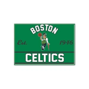 TWO (2) BOSTON CELTICS, 2.5" X 3.5" METAL MAGNETS FROM WINCRAFT - Picture 1 of 2