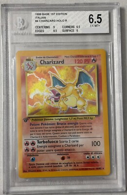 Carte gioco collezionabili singole prima edizione pokémon charizard ...