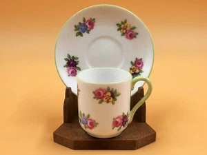 Shelley Yutoi Floral Bouquet Porzellan Miniatur Demitasse Tasse & Untertasse. Duo. 13868. - Bild 1 von 5