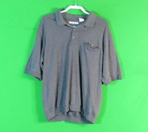 Camisa Polo KnightsBridge Para Hombre Grande Mezcla Poliéster Gris Guijarro Patrón Usada - Imagen 1 de 22