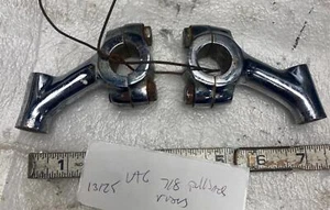 Vtg Flanders Brass Risers Triumph Bsa 7/8 2" Pullback Bonneville Chopper Old Sko - Picture 1 of 11