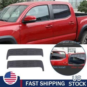 Black Aluminium Alloy Door Window Air Vents Screens For Toyota Tacoma 16-23 US - Picture 1 of 20