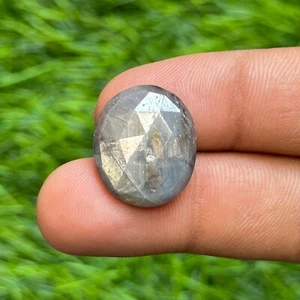 100% Natural Grey Matrix Sheen Sapphire Rose Cut 19.65Ct Rare Loose Gemstone - Picture 1 of 6