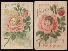 2 ESSEX MA TRADE CARDS, HOYT'S GERMAN COLOGNE, B F RAYMOND, DRUG STORE etc  V451