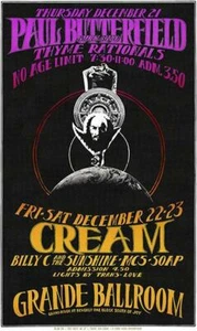 Paul Butterfield - Cream - 1967 - Grande Ballroom - Magnet - Picture 1 of 2
