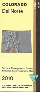 Mappa BLM di Del Norte, Colorado, dal Dipartimento degli Interni degli Stati Uniti - Foto 1 di 1