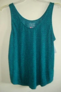 Top sin mangas para damas tallas medianas, L y XL diamante estilo simple azul/verde - Imagen 1 de 2