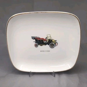 Model T Ford Square Plate Royal Vale Bone China England 6 1/2 " - Picture 1 of 6