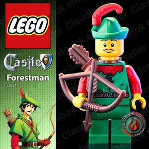 ⭐ LEGO Minifigure Forestman cas571 Arciere Castle 10305 Robin Hood Medieval - Imagen 1 de 7