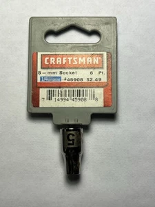 Craftsman Socket 1/4" Drive 5mm 6pt 45908 Easy Read Sears NOS Made In The USA - Picture 1 of 7