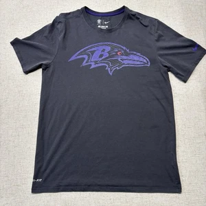 Baltimore Ravens Nike NFL Dri-Fit Short Sleeve Shirt Men's Black Medium - Picture 1 of 4