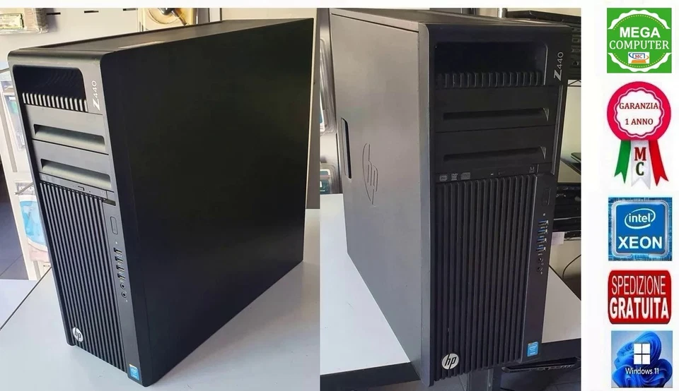 COMPUTER HP Z440 CPU INTEL XEON E5-2680 V4 & SSD + HDD & WINDOWS 11 - Immagine 1 di 1