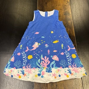 Vestido Tommy Bahama Niñas 5T Azul Sin Mangas Sirena Bajo el Mar Completamente Forrado - Imagen 1 de 6