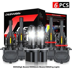 LED Headlights + Fog Lights Bulbs Kit For Chevy Silverado 1500 2500 HD 1999-2002 - Picture 1 of 15