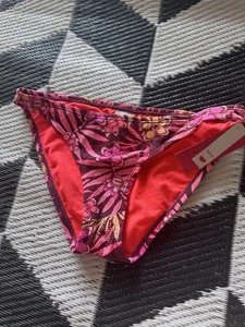 Xhilaration Bikinihose Badeanzug Größe Large 8-10 hell neon geblümt neu mit Etikett - Bild 1 von 5