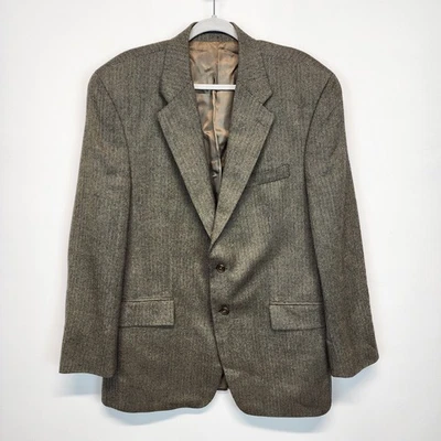 Blazer Abrigo Deportivo Chaps Ralph Lauren Espiga Talla 43T Marrón Lana de Cordero Oficina Foto 1 de 4