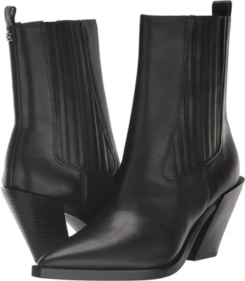 Sam Edelman Mujer Mandey Western Botín Cuero Negro 10.5M Foto 1 de 4