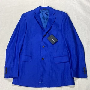 Blazer De Colección Polo Ralph Lauren 100% Lino Para Hombre Talla Pequeña Azul Hecho en Italia - Imagen 1 de 24