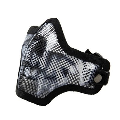 Adjustable Metal Half Face CS Field Protective Skull Mask Halloween Horror Props - Image 1 of 4