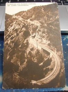 Climbing Los Flores Canyon Mt. Lowe Postcard===Posted 1913 - Picture 1 of 2