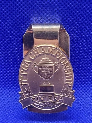 77th PGA Championship Brass Money Clip Riviera Country Club Malcolm de Mille Inc - Image 1 of 4