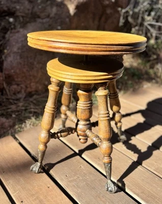 Antiguo taburete de piano Gertz  Foto 1 de 4