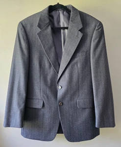 Jones NY Classic Gray Pinstripe 2PC Suit Wool/Cashmere Jacket 40R Pants 34x29 - Picture 1 of 21