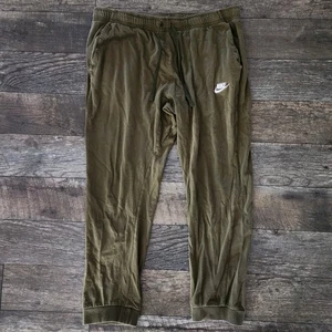 Nike Sweatpants Mens 2XL Green Joggers Athletic Casual Swoosh Light Weight - Picture 1 of 10