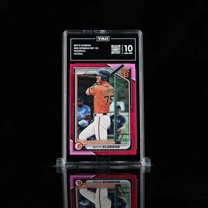 2024 Bowman Bryce Eldridge #BP-134 Fuchsia /299 TAG Graded 10 Gem Mint - Bild 1 von 2