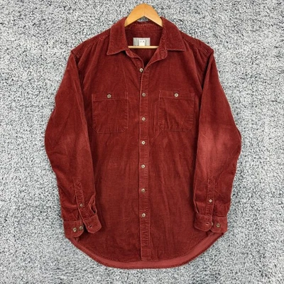 Vintage The Territory Ahead Shirt Mens XL Tall Rust Corduroy Grid Button Up L/S - Image 1 of 4