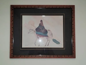 J Madden southwest art print Native American horse rider framed wall decor - Picture 1 of 6