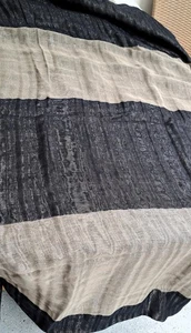 große Tischdecke, Deko, festlich, glänzend,  ca. 140 x 280 cm schwarz, silber - Bild 1 von 2