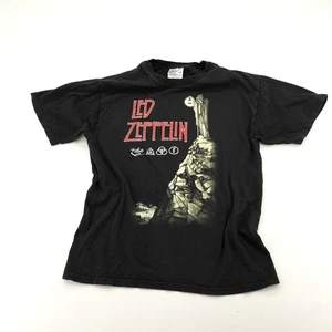 Vintage Led Zeppelin Black Graphic T-Shirt Herren Gr. M Rock Band Tee - Bild 1 von 7