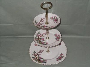Vintage Colclough Indian Tree 3-Tier Cake Plate Stand Pattern No.6796 - Picture 1 of 1