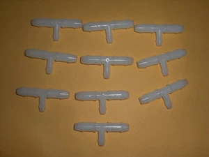 (10) Nylon Reduction Tees fit hoses 1/4" ID X 1/4" ID X 3/16" ID. NEW - Picture 1 of 2